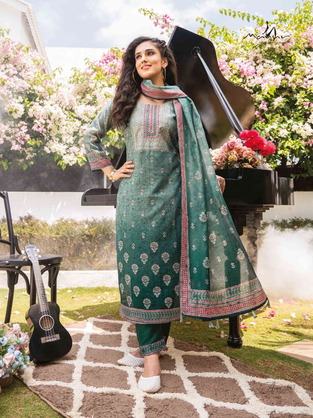 Aina By Mayur 101 To 108 Series Beautiful Suits Colorful Stylish Fancy Casual Wear & Ethnic Wear Silk Dresses At Wholesale Price