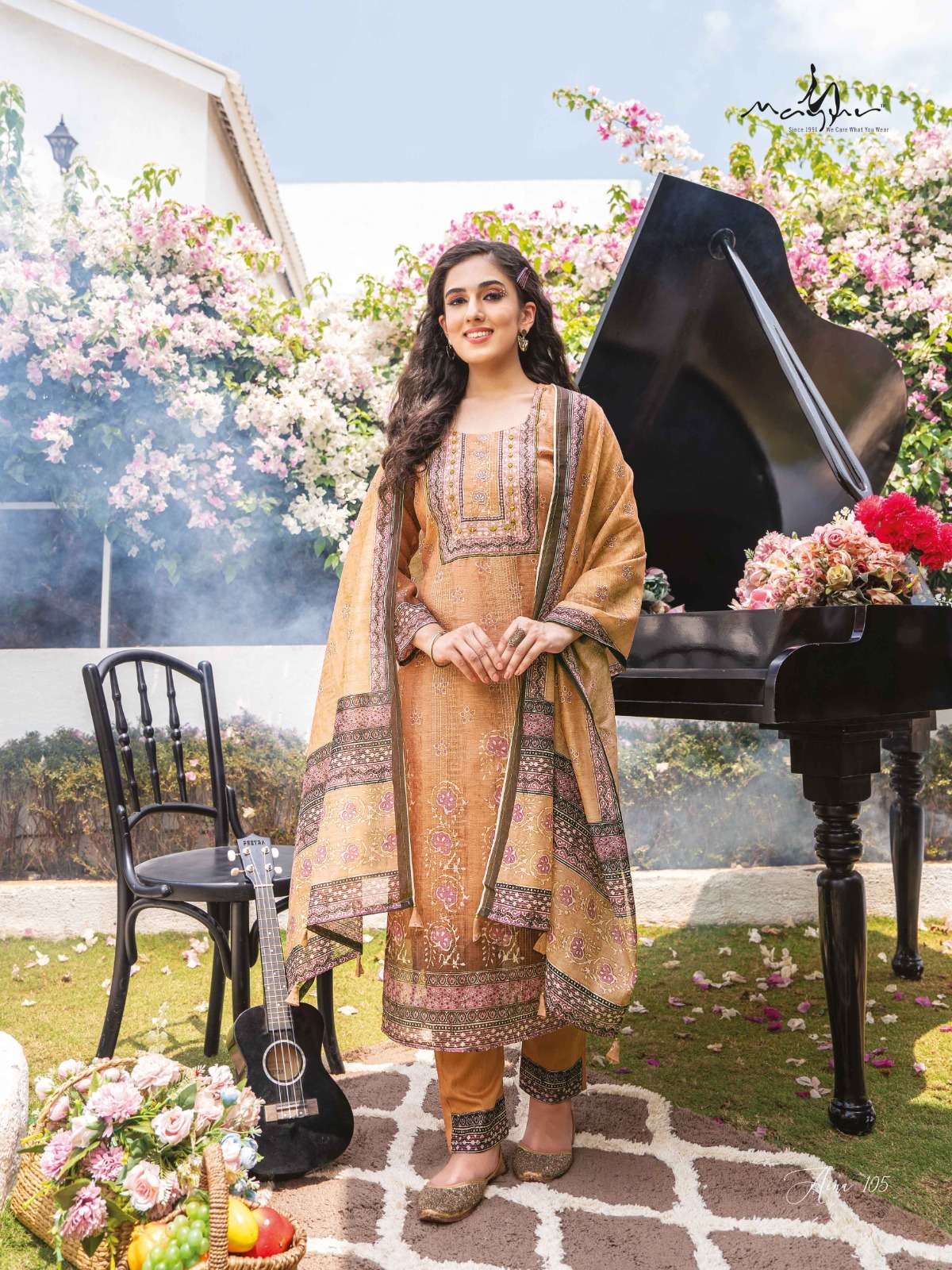 Aina By Mayur 101 To 108 Series Beautiful Suits Colorful Stylish Fancy Casual Wear & Ethnic Wear Silk Dresses At Wholesale Price