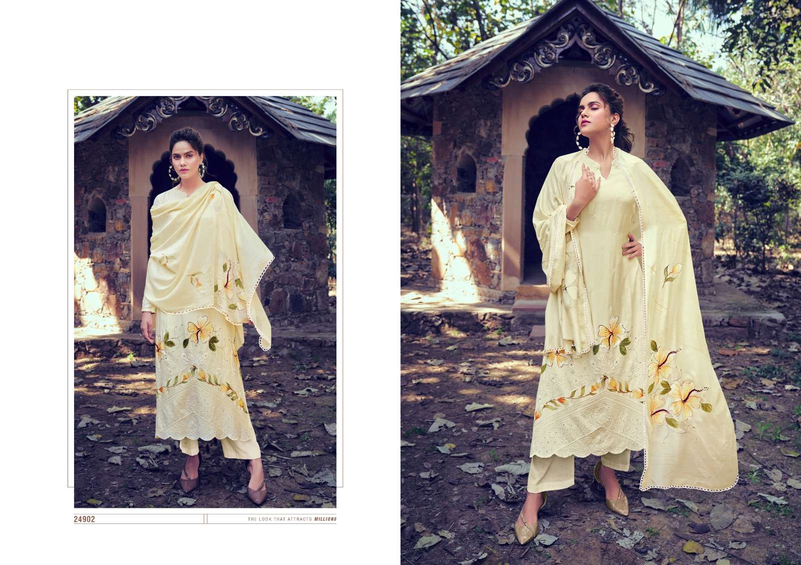 Raha By Chihn 24900 To 24905 Series Beautiful Festive Suits Colorful Stylish Fancy Casual Wear & Ethnic Wear Pure Bemberg Muslin Embroidered Dresses At Wholesale Price