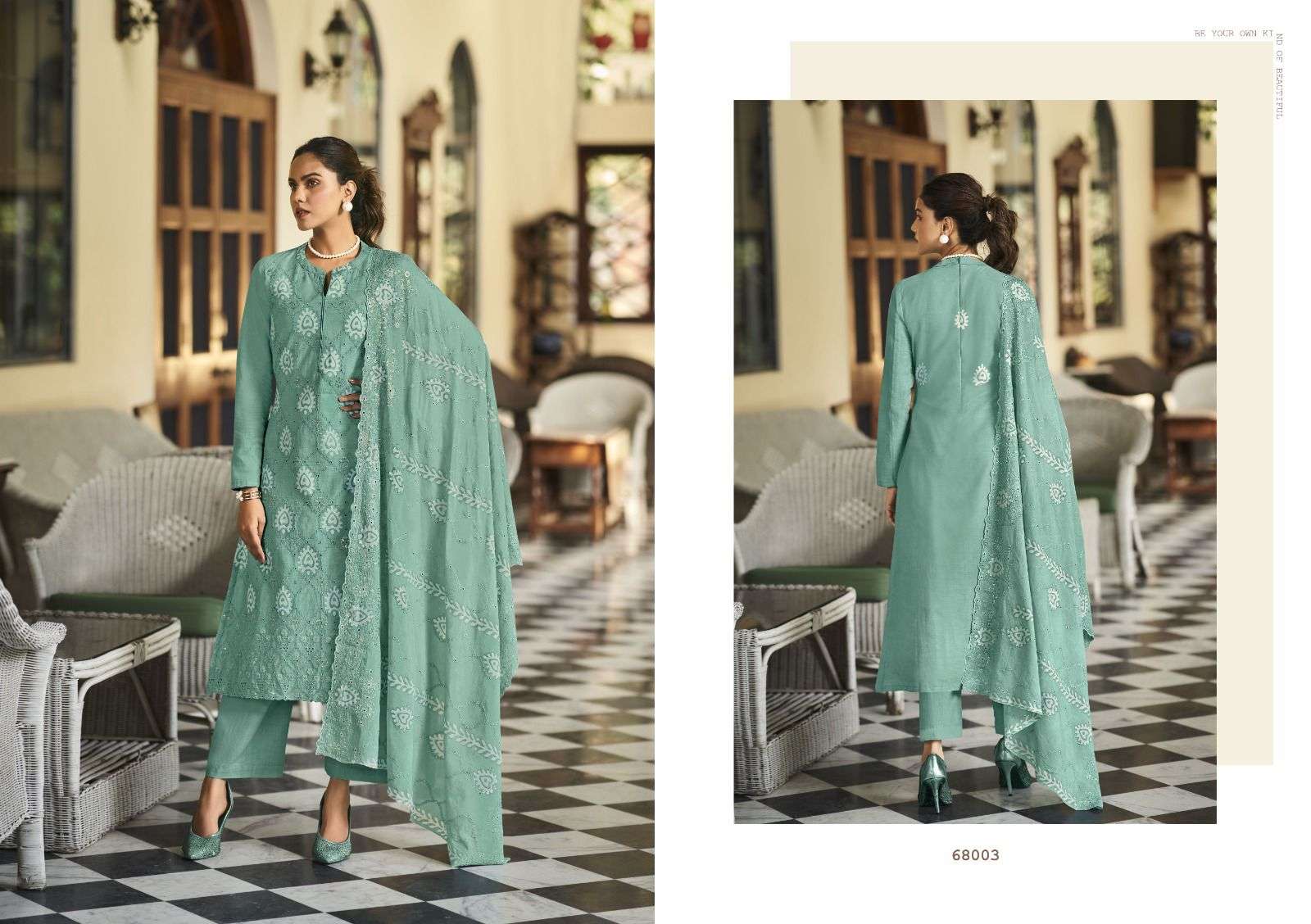 Shiddat By Riana 68000 To 68006 Series Beautiful Festive Suits Colorful Stylish Fancy Casual Wear & Ethnic Wear Pure Cambric Print With Embroidery Dresses At Wholesale Price