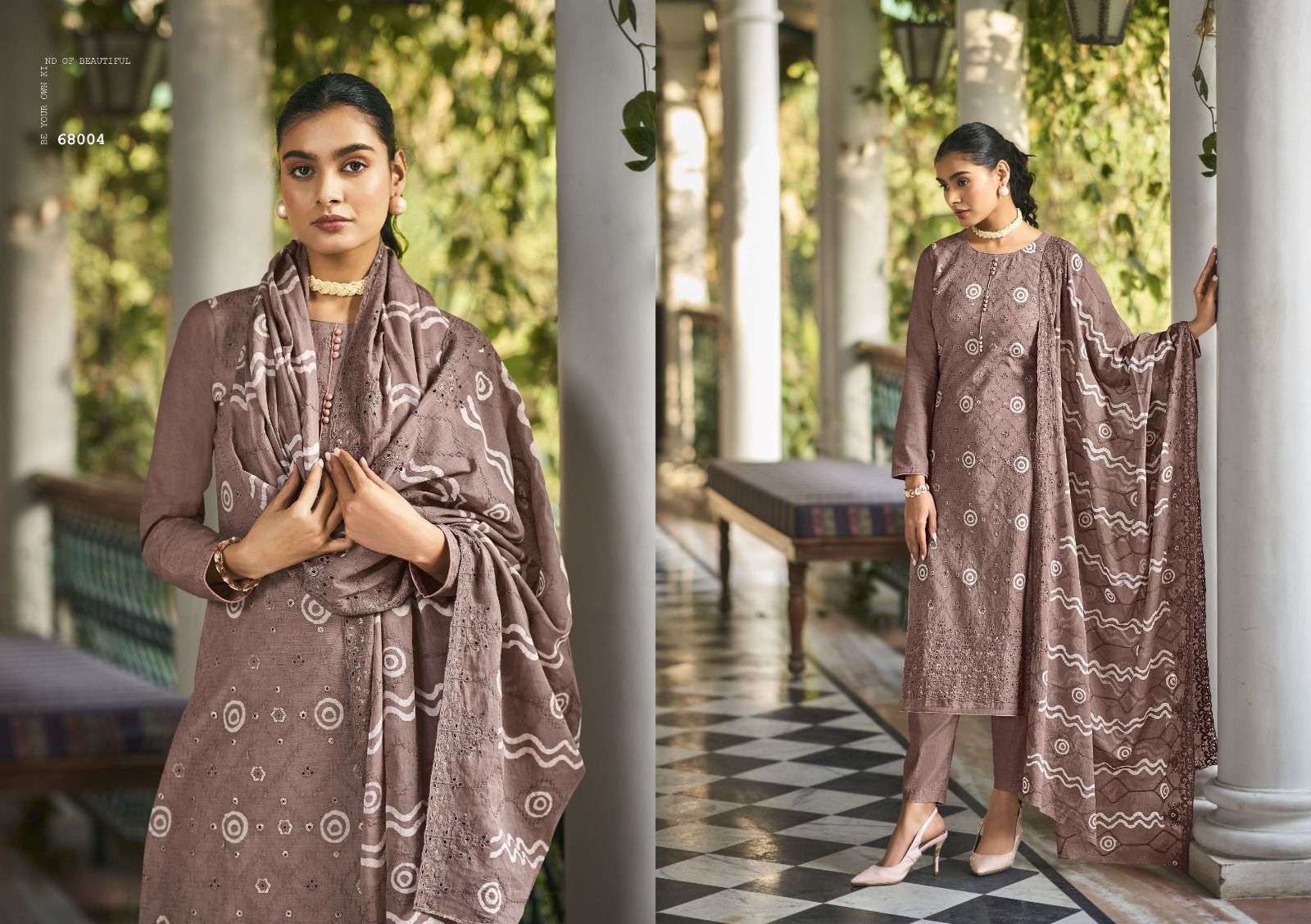 Shiddat By Riana 68000 To 68006 Series Beautiful Festive Suits Colorful Stylish Fancy Casual Wear & Ethnic Wear Pure Cambric Print With Embroidery Dresses At Wholesale Price