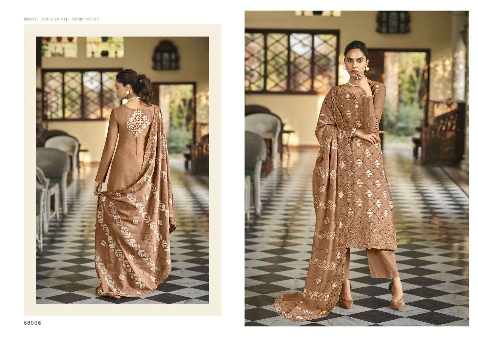 Shiddat By Riana 68000 To 68006 Series Beautiful Festive Suits Colorful Stylish Fancy Casual Wear & Ethnic Wear Pure Cambric Print With Embroidery Dresses At Wholesale Price