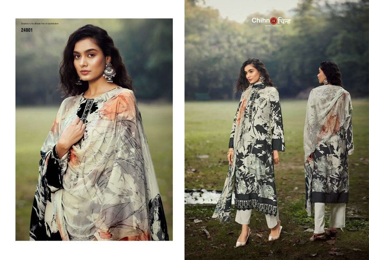Blushing Beauty By Chihn 24800 To 24803 Series Beautiful Festive Suits Colorful Stylish Fancy Casual Wear & Ethnic Wear Pure Viscose Muslin Print With Embroidery Dresses At Wholesale Price