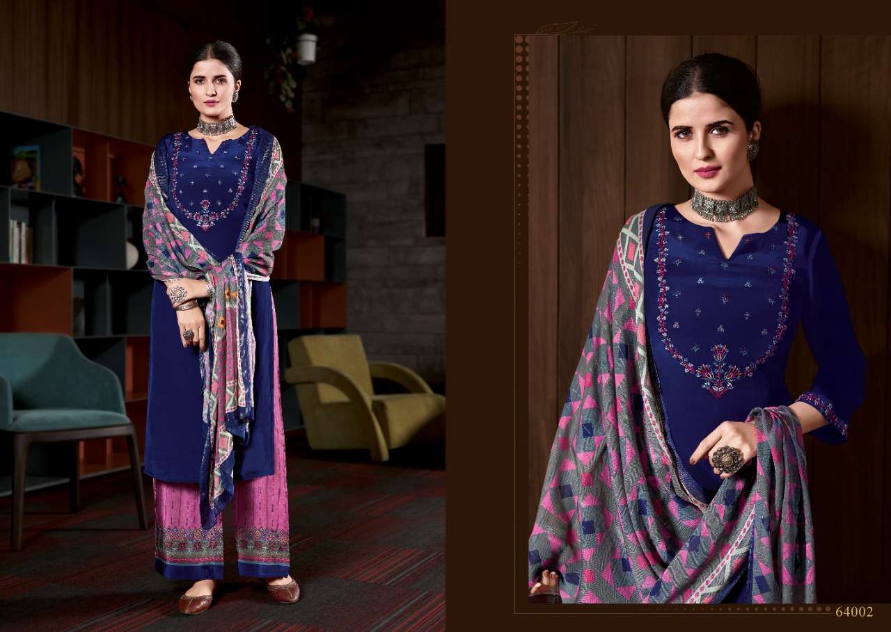 Shama By Riana 64000 To 64006 Series Beautiful Stylish Suits Fancy Colorful Casual Wear & Ethnic Wear & Ready To Wear Pure Crepe Dresses At Wholesale Price