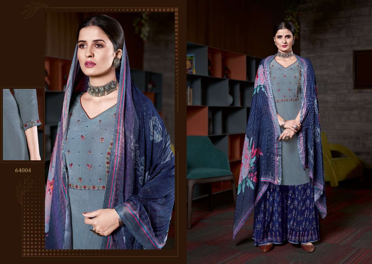 Shama By Riana 64000 To 64006 Series Beautiful Stylish Suits Fancy Colorful Casual Wear & Ethnic Wear & Ready To Wear Pure Crepe Dresses At Wholesale Price