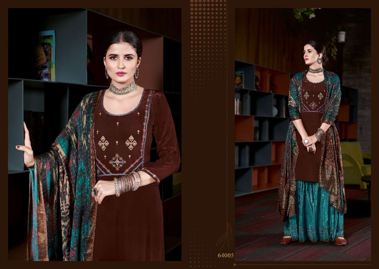 Shama By Riana 64000 To 64006 Series Beautiful Stylish Suits Fancy Colorful Casual Wear & Ethnic Wear & Ready To Wear Pure Crepe Dresses At Wholesale Price