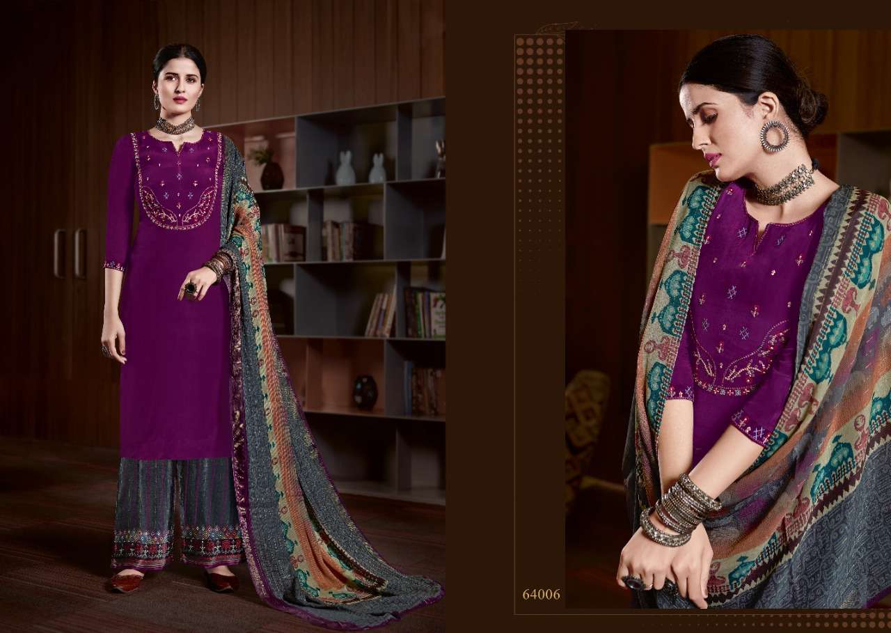 Shama By Riana 64000 To 64006 Series Beautiful Stylish Suits Fancy Colorful Casual Wear & Ethnic Wear & Ready To Wear Pure Crepe Dresses At Wholesale Price