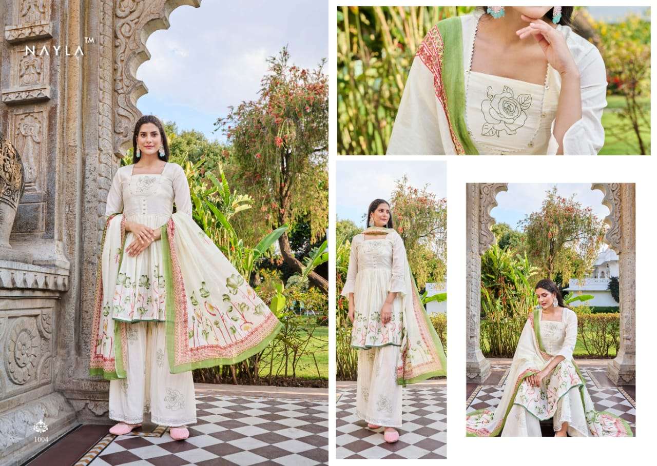 Noor By Nayla 1001 To 1006 Series Festive Sharara Suits Beautiful Fancy Colorful Stylish Party Wear & Occasional Wear Pure Mal Cotton Dresses At Wholesale Price