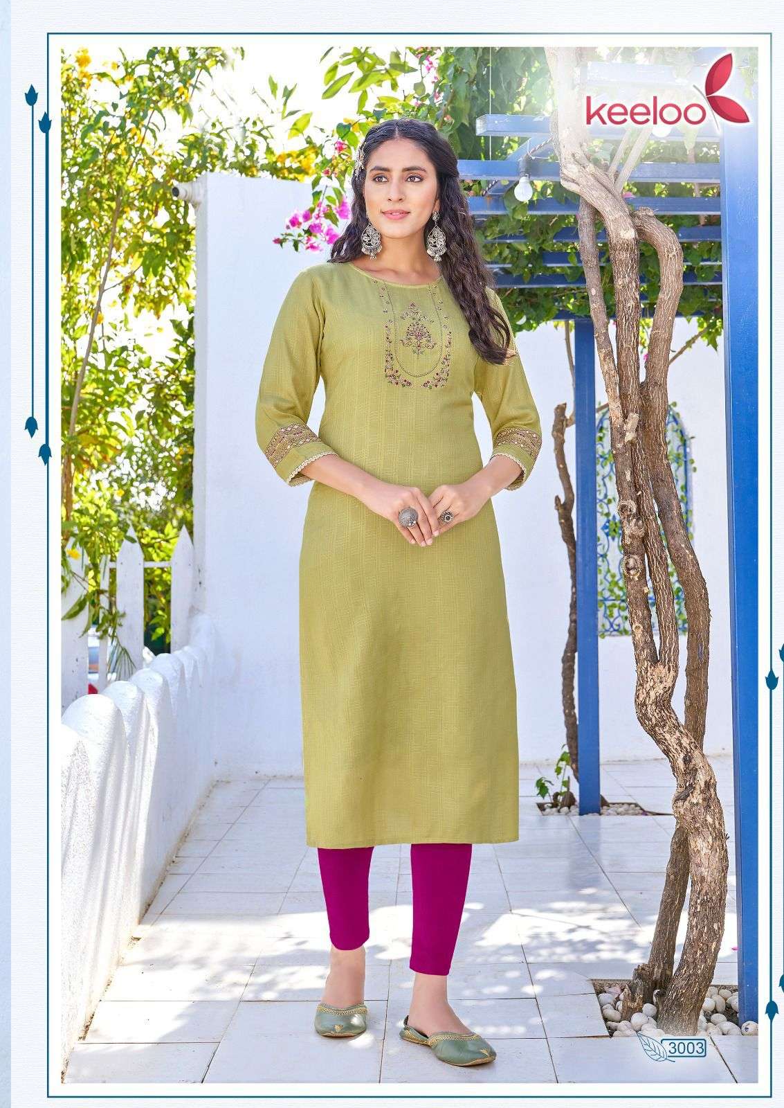 Kanika Vol-3 By Keeloo 3001 To 3006 Series Designer Stylish Fancy Colorful Beautiful Party Wear & Ethnic Wear Collection Rayon Embroidered Kurtis At Wholesale Price
