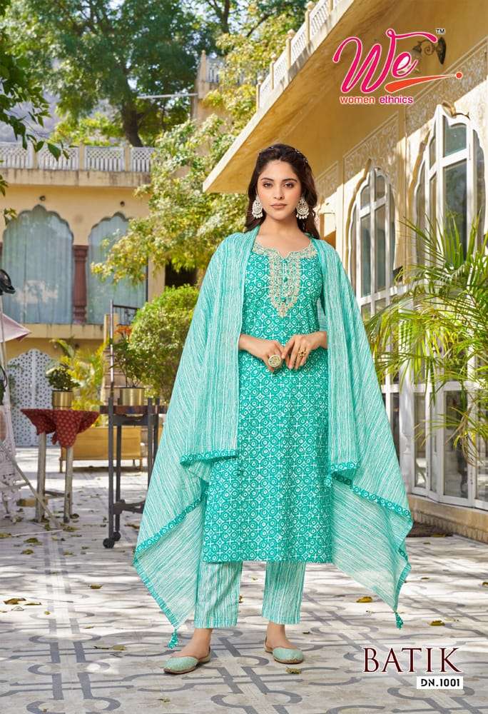 Batik By Women Ethnics 1001 To 1006 Series Festive Suits Beautiful Fancy Colorful Stylish Party Wear & Occasional Wear Pure Cotton Print Dresses At Wholesale Price