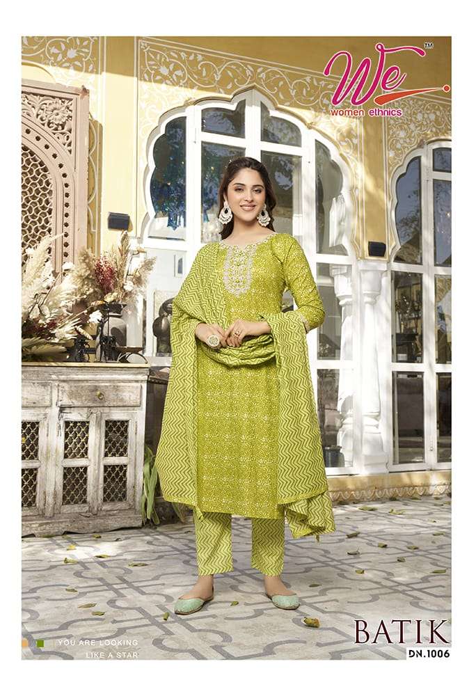 Batik By Women Ethnics 1001 To 1006 Series Festive Suits Beautiful Fancy Colorful Stylish Party Wear & Occasional Wear Pure Cotton Print Dresses At Wholesale Price