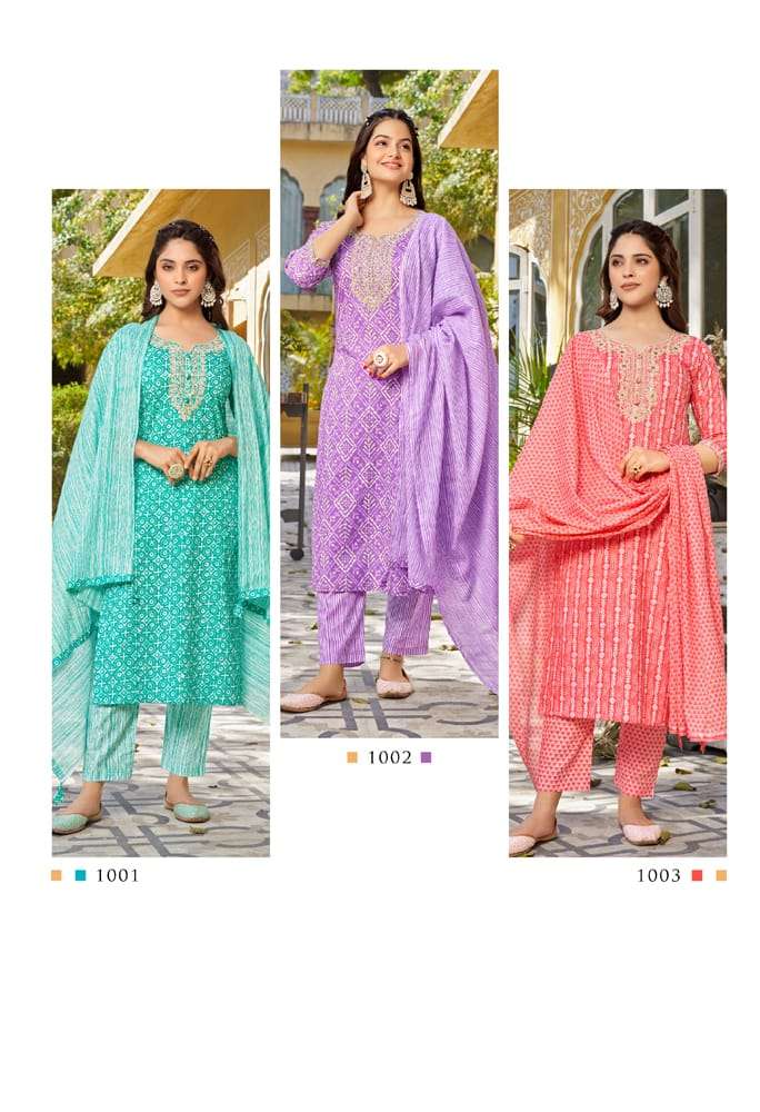 Batik By Women Ethnics 1001 To 1006 Series Festive Suits Beautiful Fancy Colorful Stylish Party Wear & Occasional Wear Pure Cotton Print Dresses At Wholesale Price