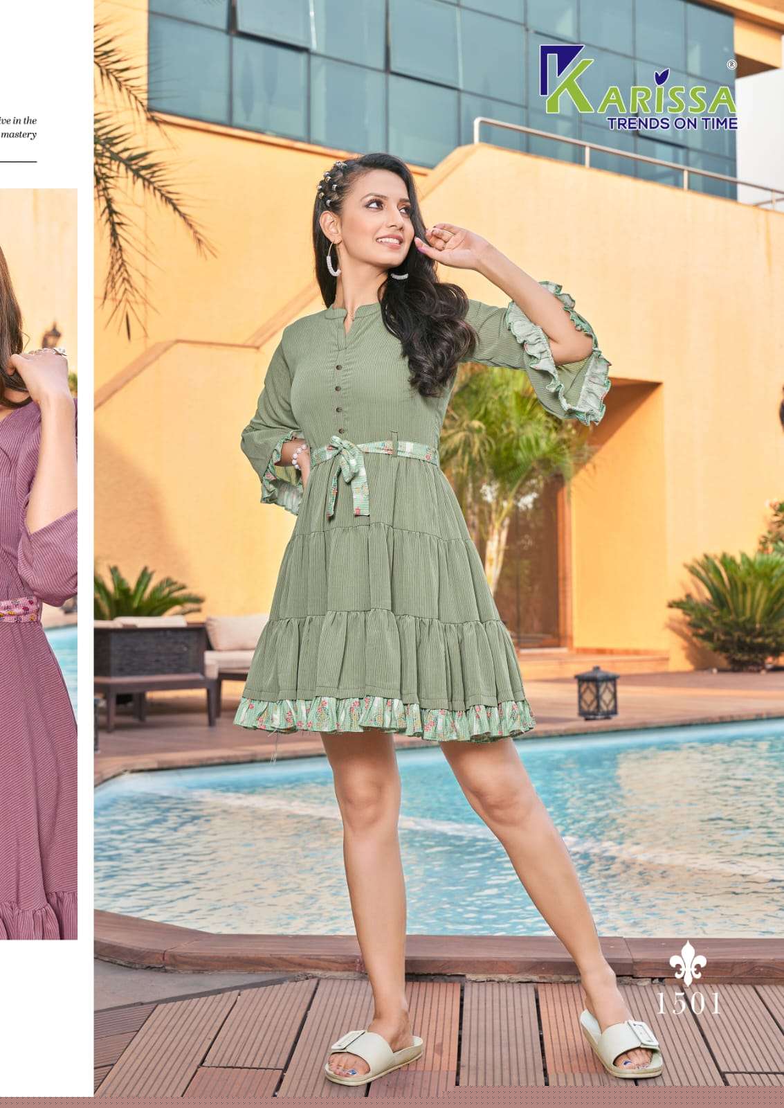 Glamour By Karissa 1501 To 1506 Series Designer Stylish Fancy Colorful Beautiful Party Wear & Ethnic Wear Collection Pure Chiffon Kurtis At Wholesale Price