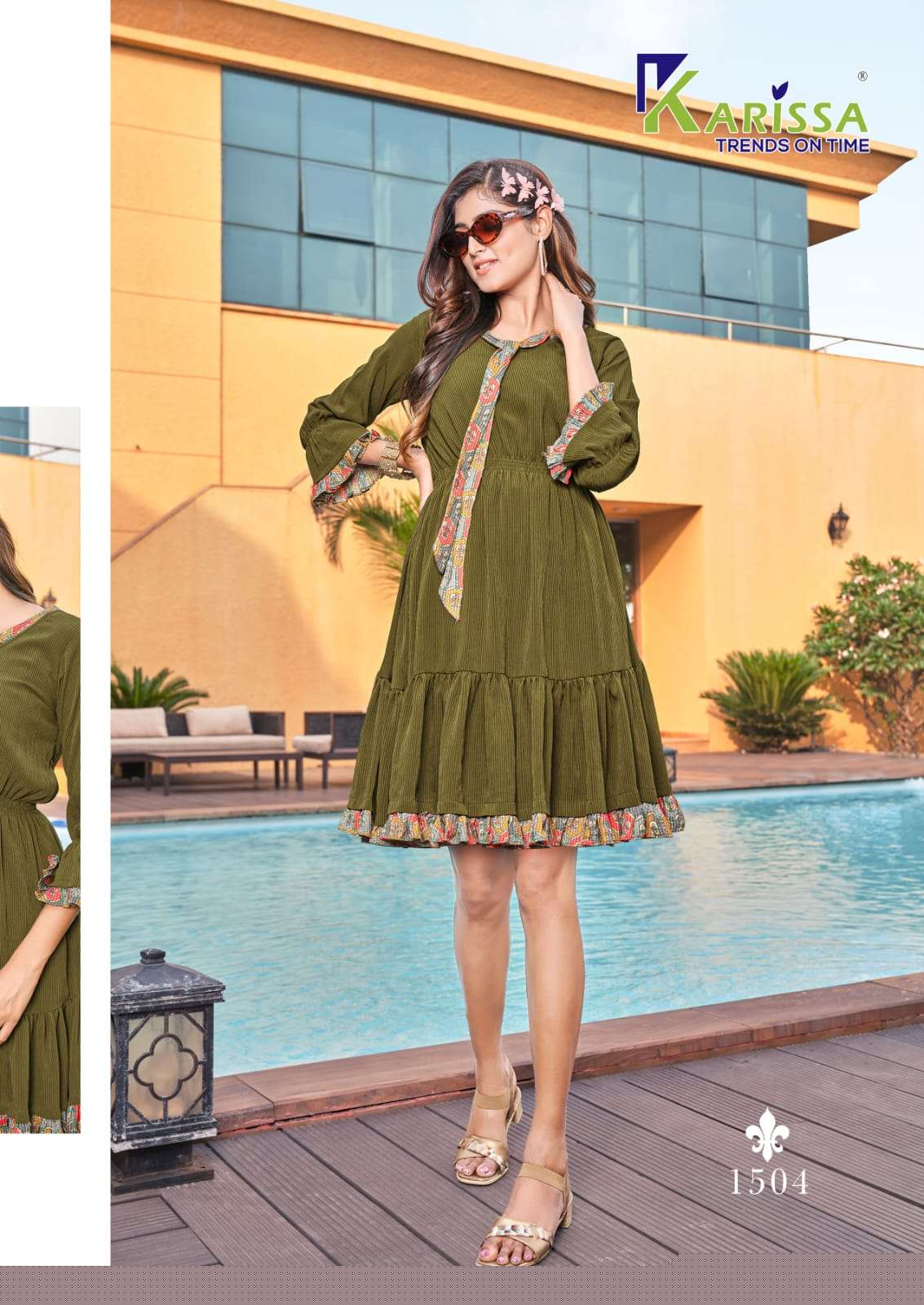 Glamour By Karissa 1501 To 1506 Series Designer Stylish Fancy Colorful Beautiful Party Wear & Ethnic Wear Collection Pure Chiffon Kurtis At Wholesale Price