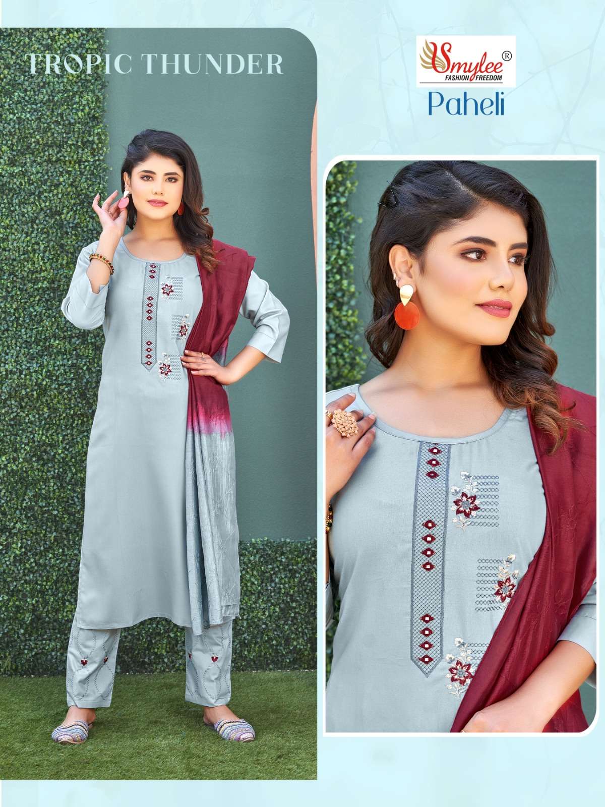 Paheli By Smylee 1001 To 1008 Series Festive Suits Beautiful Fancy Colorful Stylish Party Wear & Occasional Wear Silk Embroidered Dresses At Wholesale Price