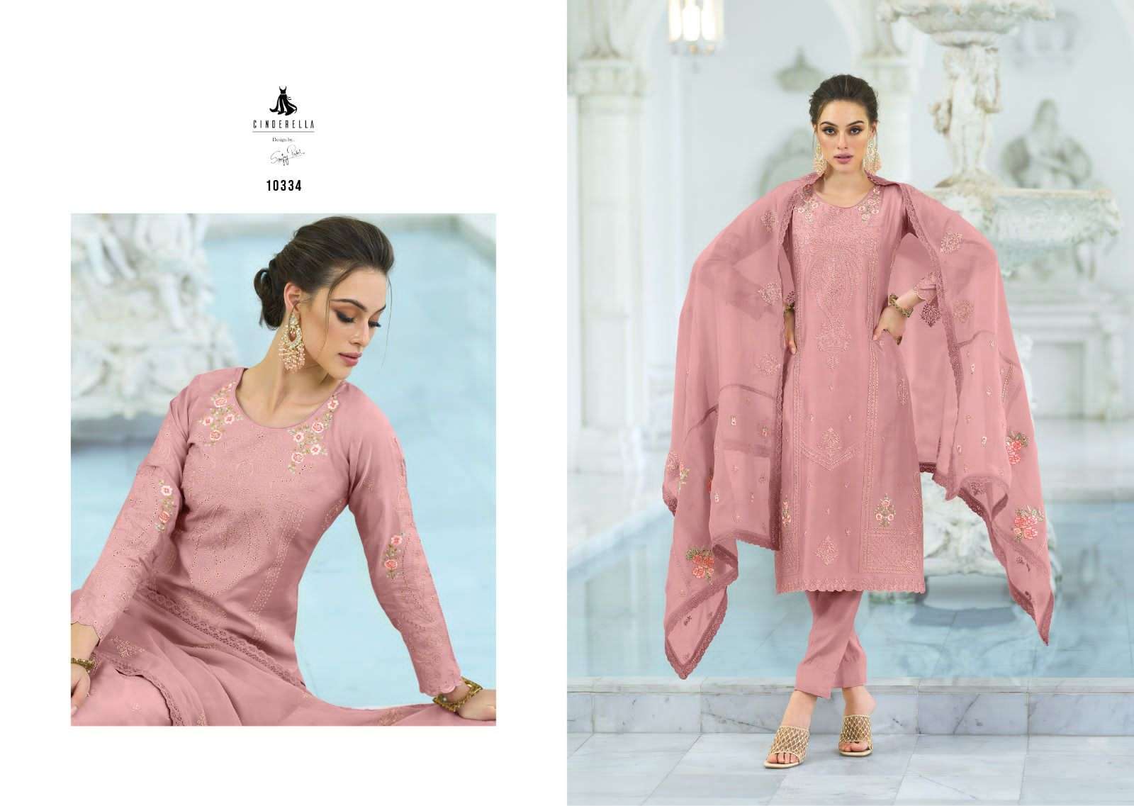 Sarisha Vol-2 By Cinderella 10333 To 10338 Series Beautiful Suits Colorful Stylish Fancy Casual Wear & Ethnic Wear Pure Muslin Embroidered Dresses At Wholesale Price