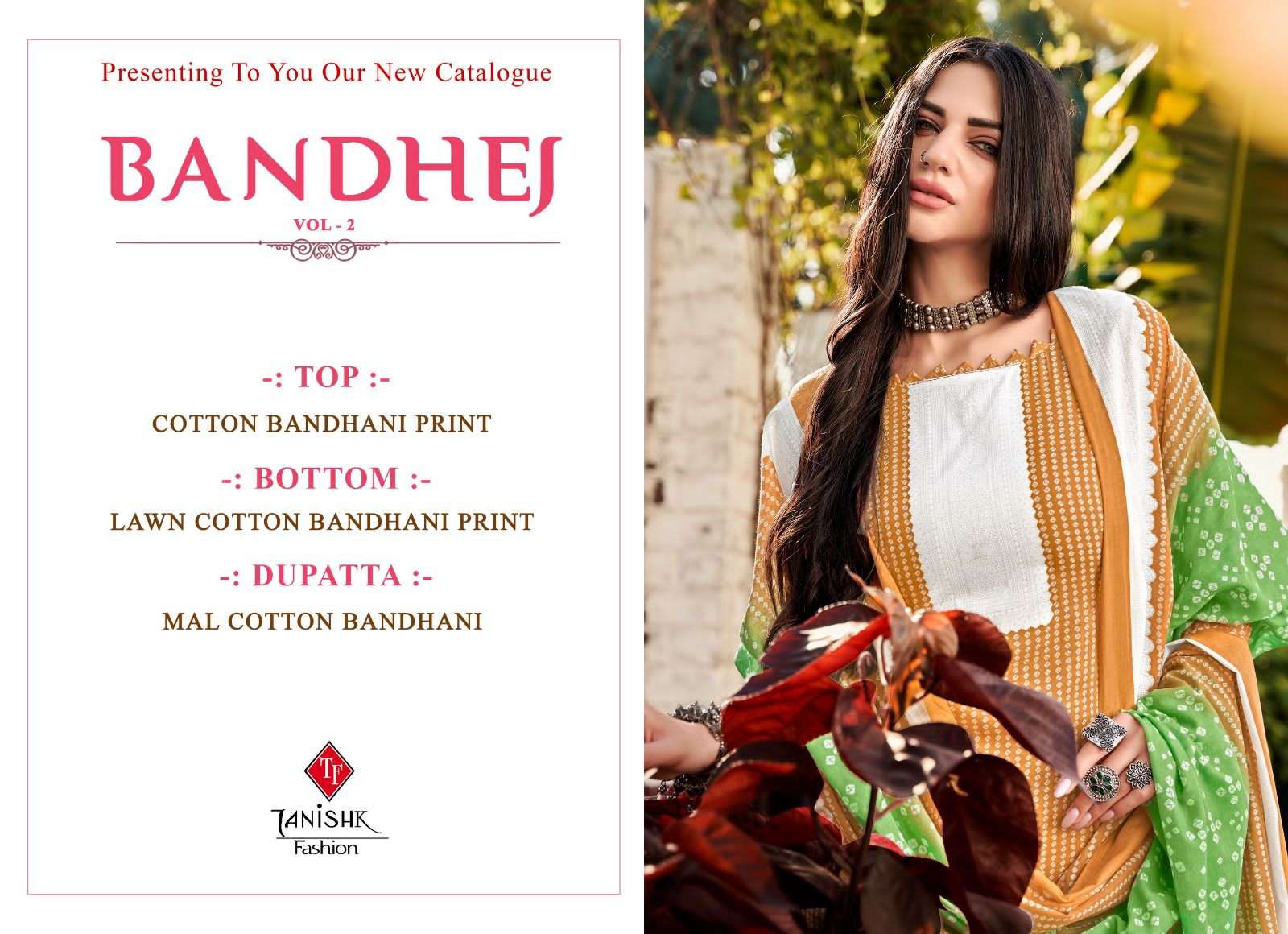 Bandhej Vol-2 By Tanishk Fashion 8101 To 8108 Series Beautiful Suits Colorful Stylish Fancy Casual Wear & Ethnic Wear Cotton Print Dresses At Wholesale Price