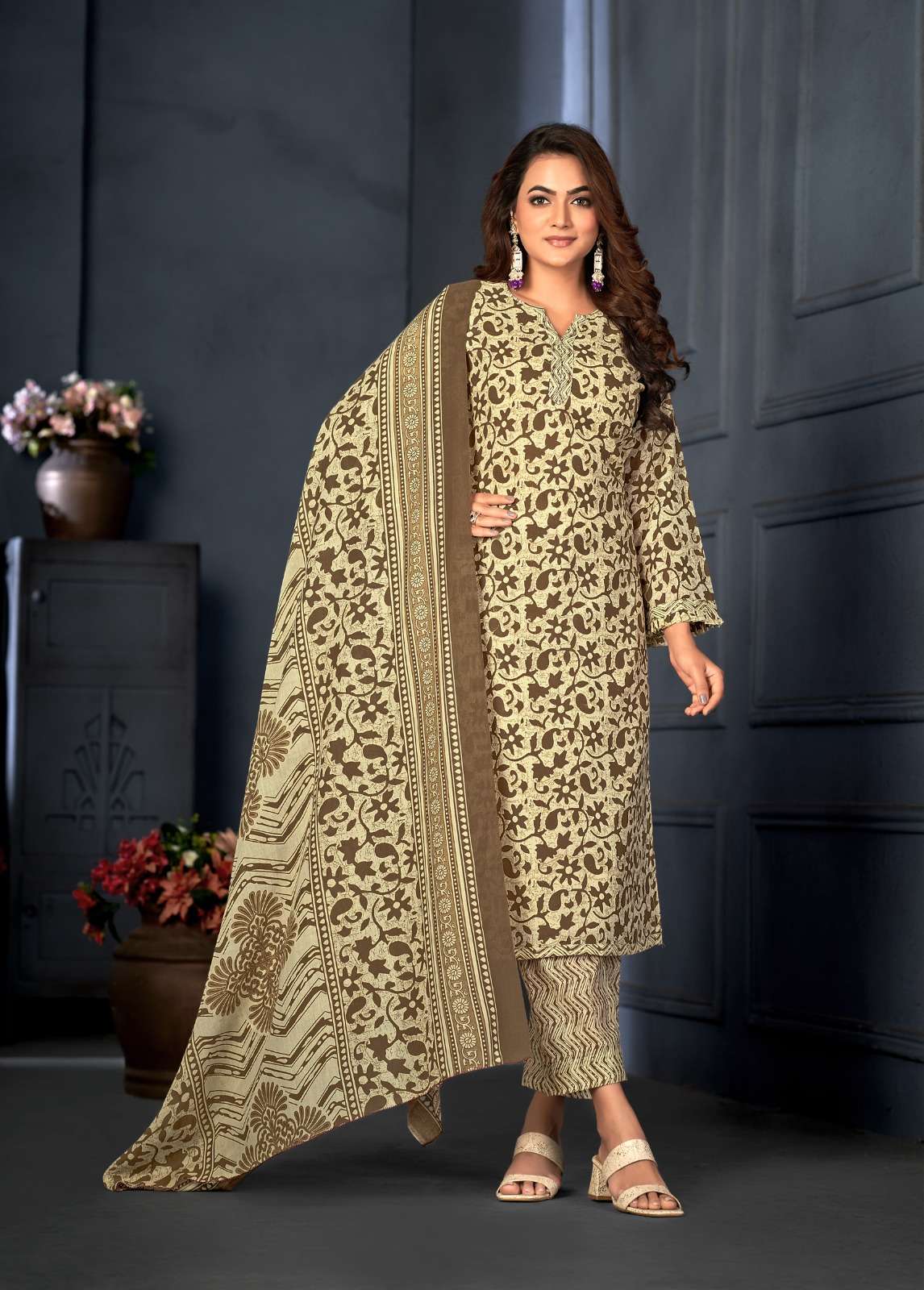 Aarohi Vol-3 By Skt Suits 81001 To 81008 Series Beautiful Suits Colorful Stylish Fancy Casual Wear & Ethnic Wear Cotton Print Dresses At Wholesale Price