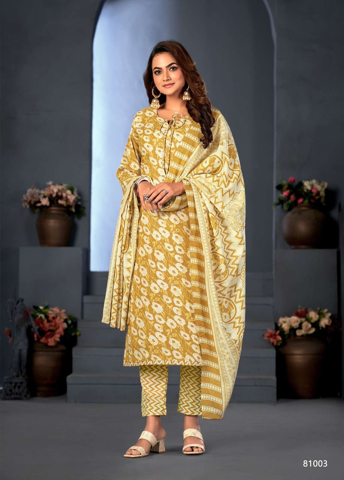 Aarohi Vol-3 By Skt Suits 81001 To 81008 Series Beautiful Suits Colorful Stylish Fancy Casual Wear & Ethnic Wear Cotton Print Dresses At Wholesale Price