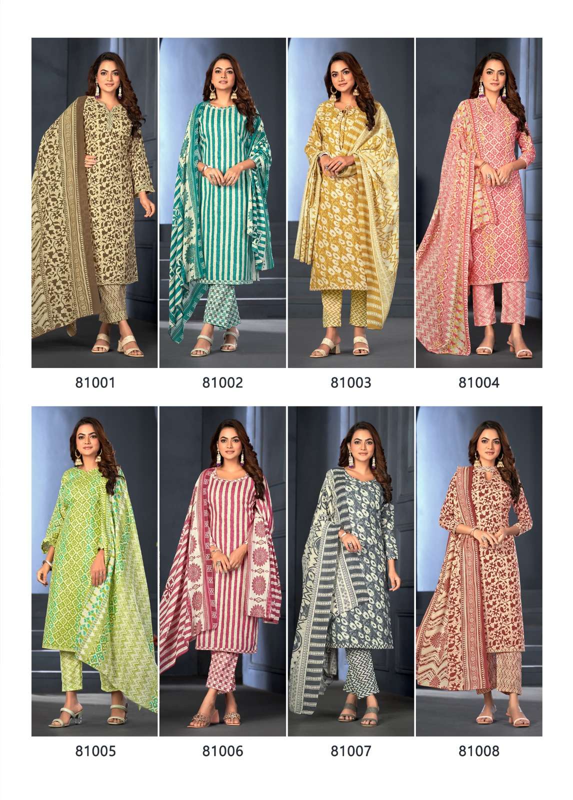 Aarohi Vol-3 By Skt Suits 81001 To 81008 Series Beautiful Suits Colorful Stylish Fancy Casual Wear & Ethnic Wear Cotton Print Dresses At Wholesale Price