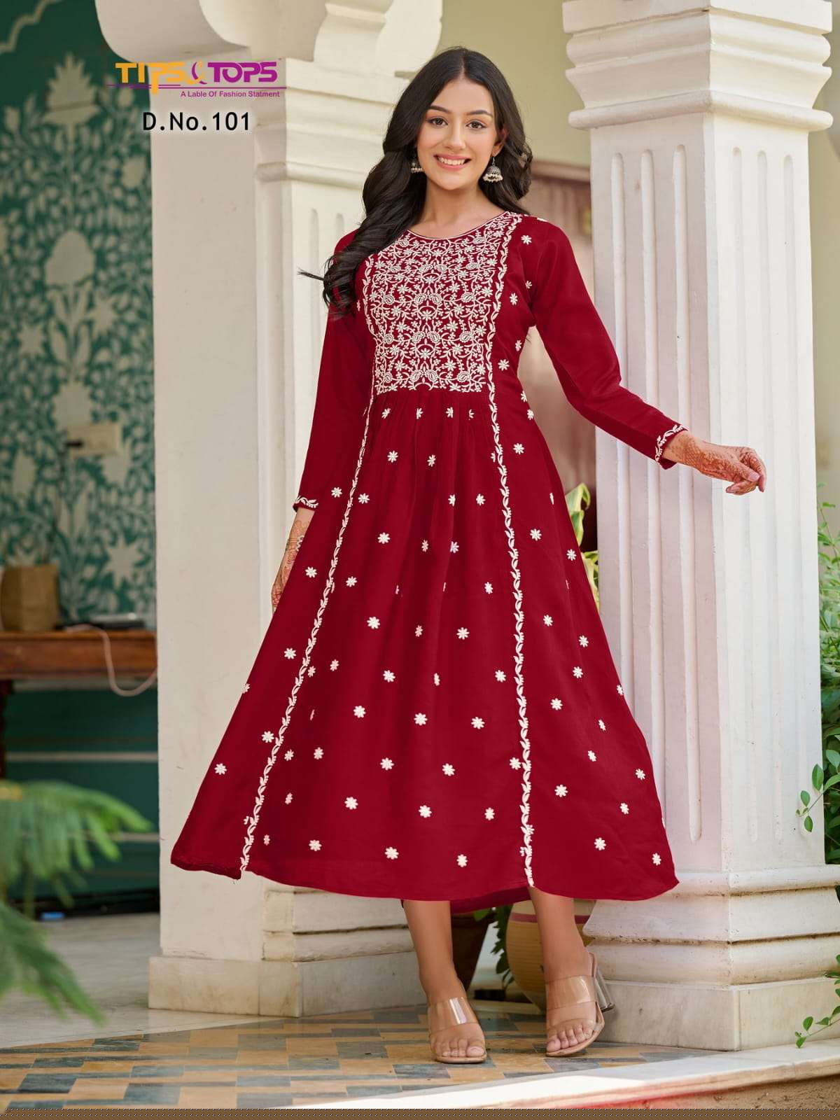 Lakhnavi By Tips And Tops 101 To 106 Series Designer Stylish Fancy Colorful Beautiful Party Wear & Ethnic Wear Collection Rayon Slub Kurtis At Wholesale Price