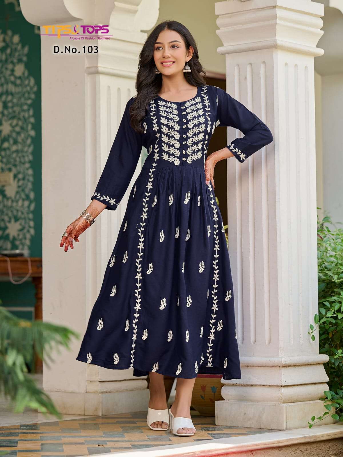 Lakhnavi By Tips And Tops 101 To 106 Series Designer Stylish Fancy Colorful Beautiful Party Wear & Ethnic Wear Collection Rayon Slub Kurtis At Wholesale Price