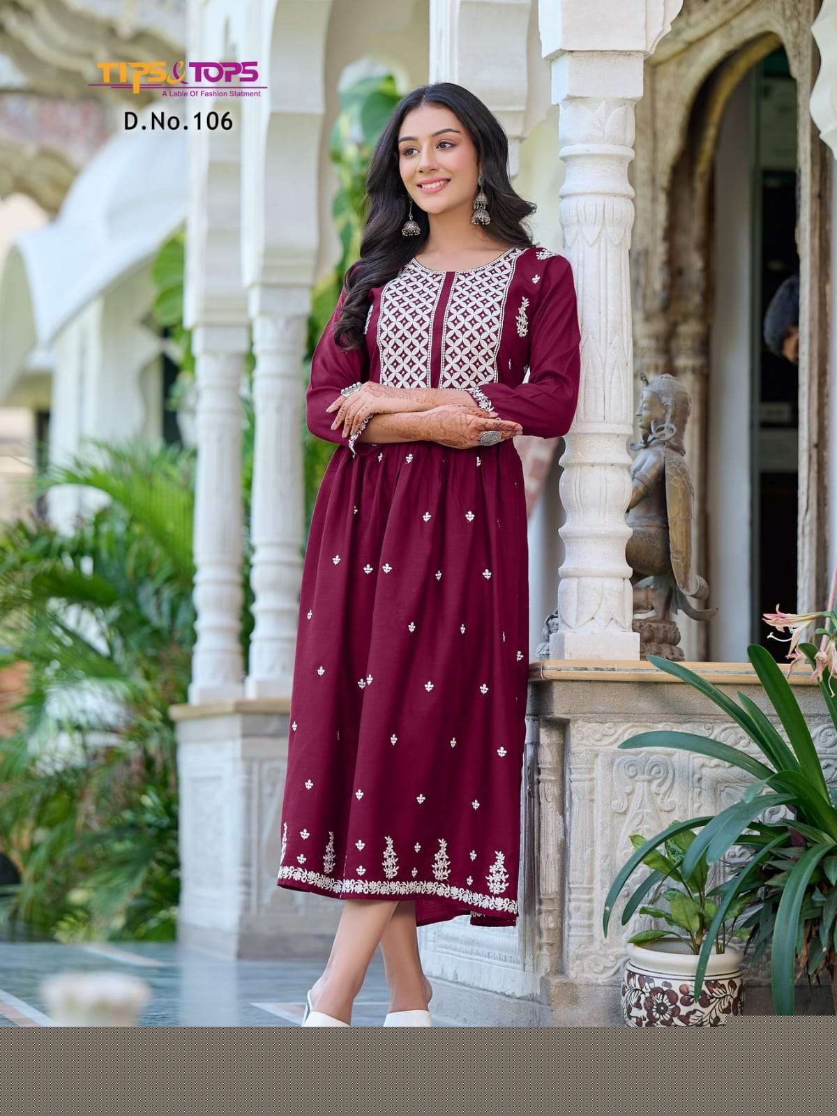 Lakhnavi By Tips And Tops 101 To 106 Series Designer Stylish Fancy Colorful Beautiful Party Wear & Ethnic Wear Collection Rayon Slub Kurtis At Wholesale Price