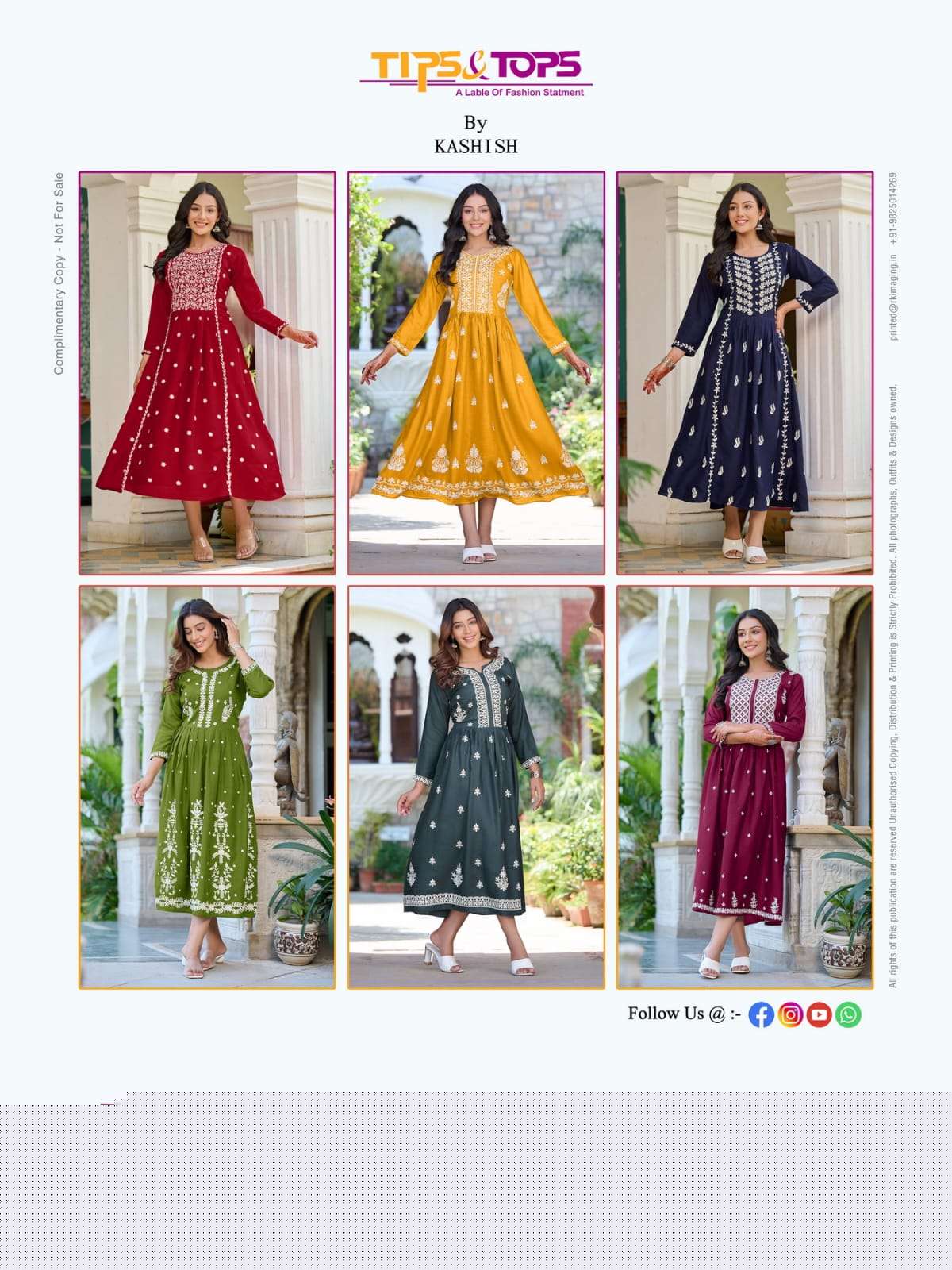 Lakhnavi By Tips And Tops 101 To 106 Series Designer Stylish Fancy Colorful Beautiful Party Wear & Ethnic Wear Collection Rayon Slub Kurtis At Wholesale Price