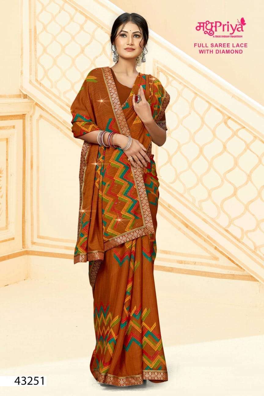 Gol Gappe By Madhupriya 43251 To 43262 Series Indian Traditional Wear Collection Beautiful Stylish Fancy Colorful Party Wear & Occasional Wear Renial Sarees At Wholesale Price