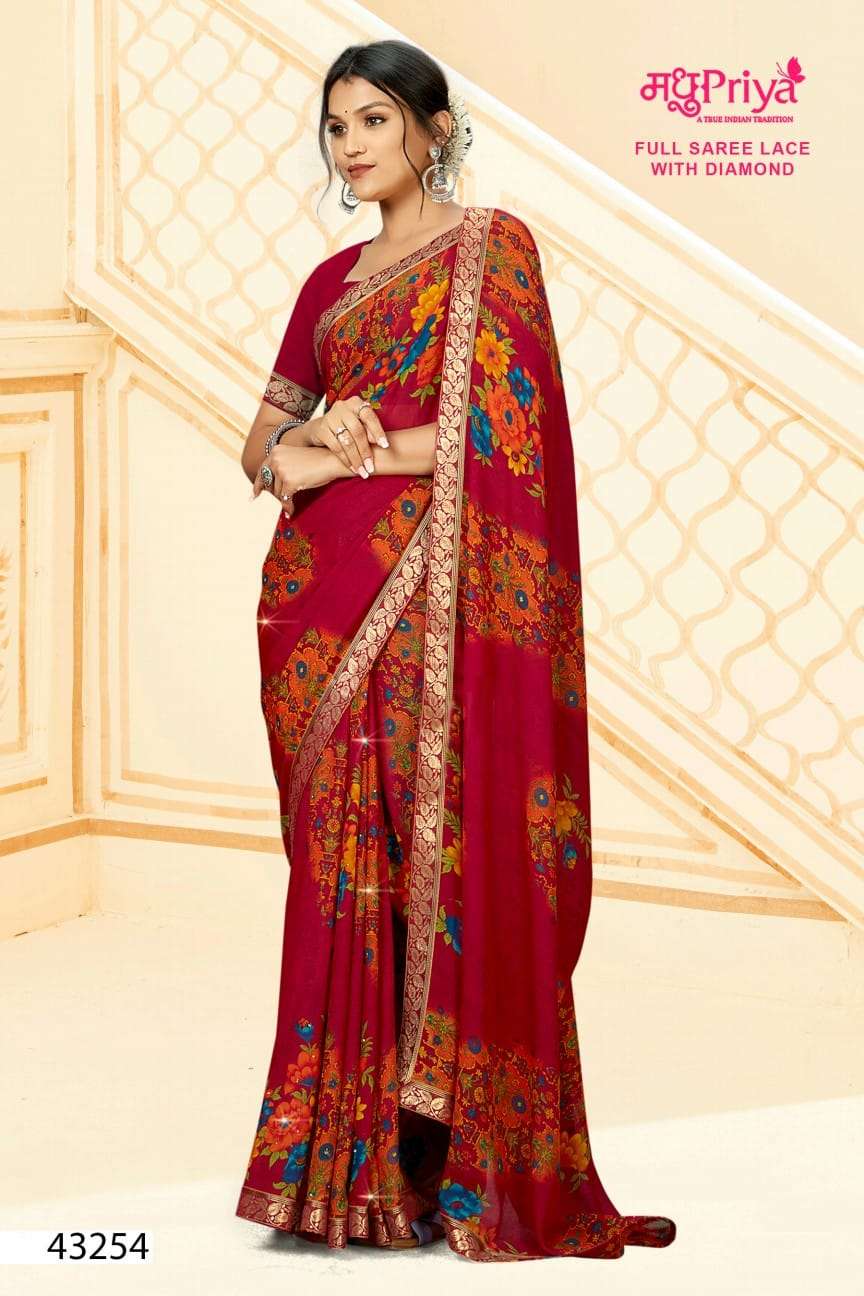Gol Gappe By Madhupriya 43251 To 43262 Series Indian Traditional Wear Collection Beautiful Stylish Fancy Colorful Party Wear & Occasional Wear Renial Sarees At Wholesale Price