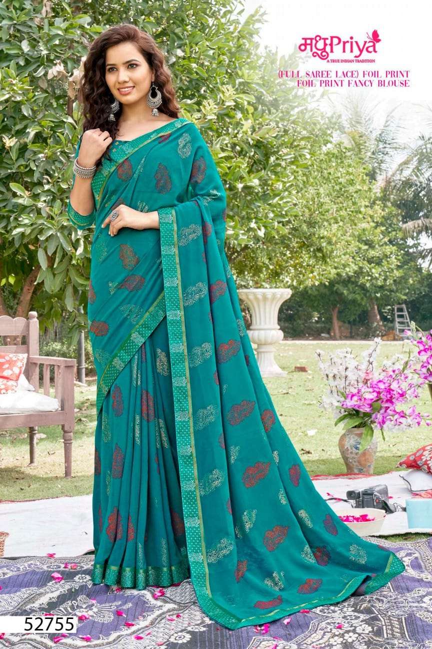 Geetika By Madhupriya 52751 To 52758 Series Indian Traditional Wear Collection Beautiful Stylish Fancy Colorful Party Wear & Occasional Wear Georgette Sarees At Wholesale Price