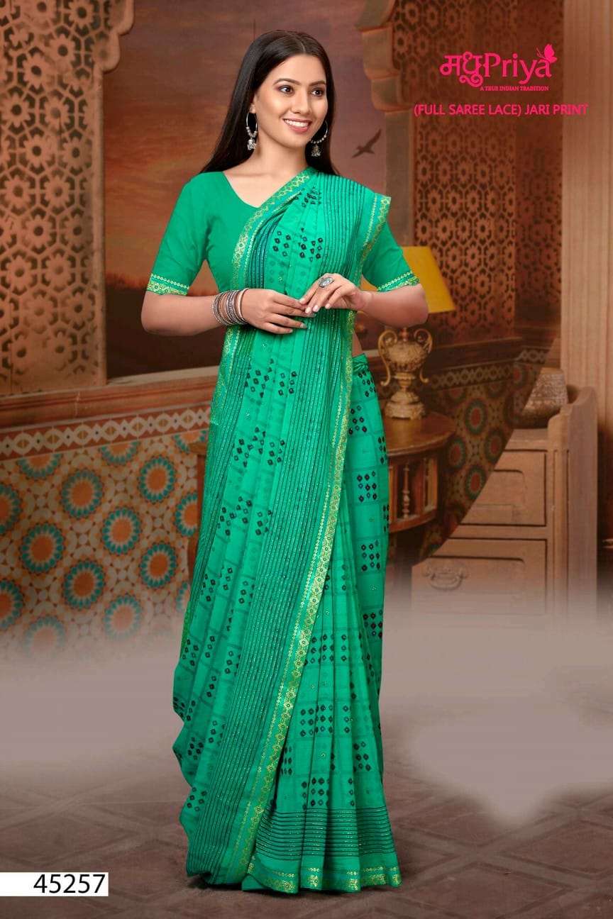 Pihu By Madhupriya 45251 To 45258 Series Indian Traditional Wear Collection Beautiful Stylish Fancy Colorful Party Wear & Occasional Wear Chiffon Sarees At Wholesale Price