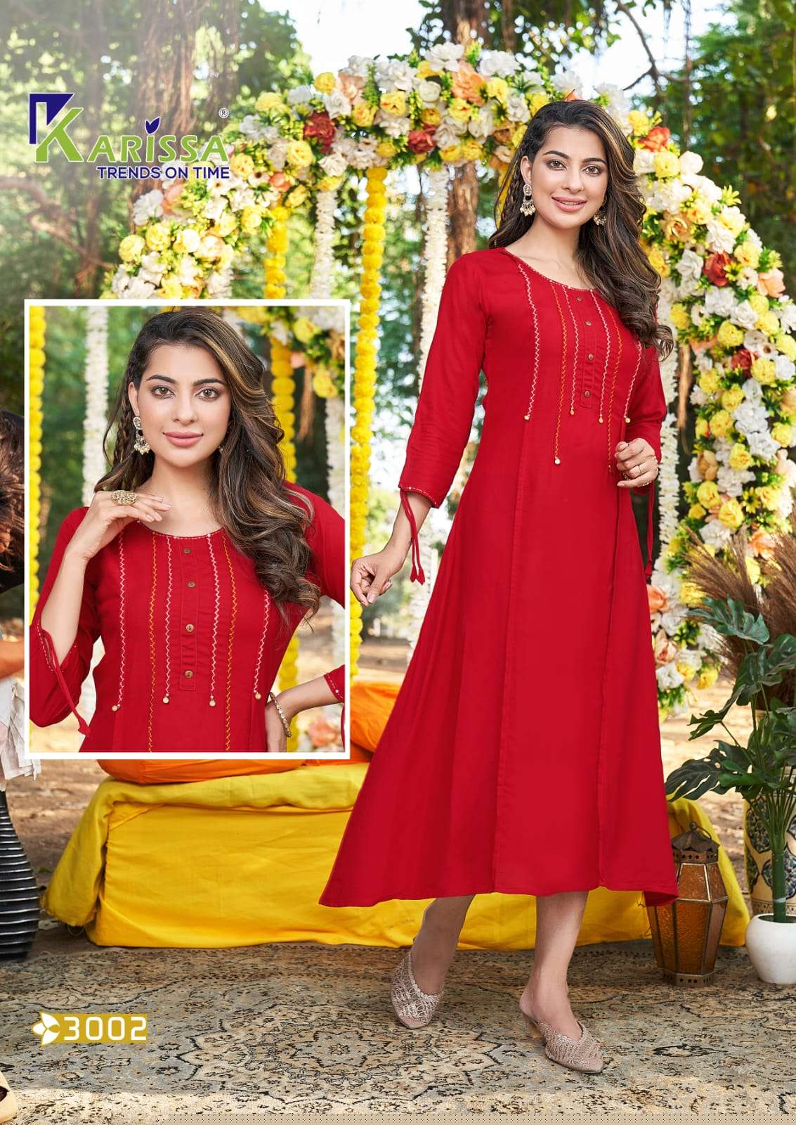 Muskan Vol-4 By Karissa 3001 To 3006 Series Designer Stylish Fancy Colorful Beautiful Party Wear & Ethnic Wear Collection Rayon With Work Kurtis At Wholesale Price