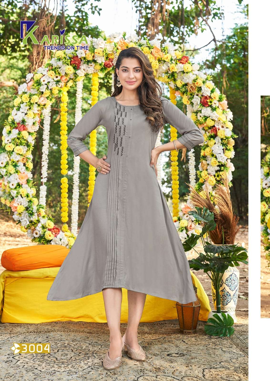 Muskan Vol-4 By Karissa 3001 To 3006 Series Designer Stylish Fancy Colorful Beautiful Party Wear & Ethnic Wear Collection Rayon With Work Kurtis At Wholesale Price