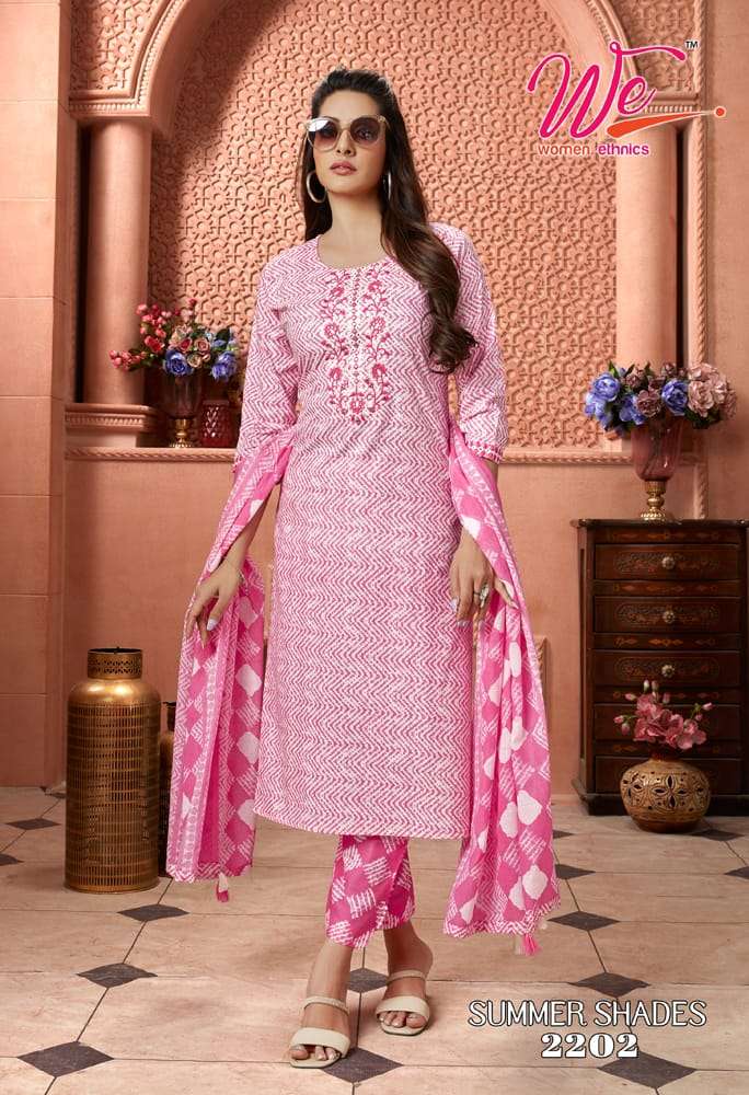 Summer Shaded By Women Ethnics 2201 To 2206 Series Beautiful Stylish Festive Suits Fancy Colorful Casual Wear & Ethnic Wear & Ready To Wear Cotton Print Dresses At Wholesale Price