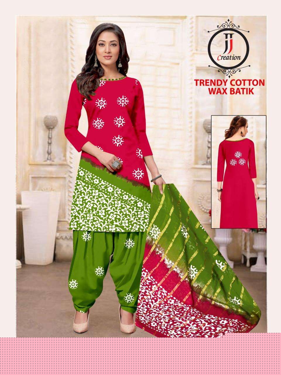 Trendy Cotton Wax Batik By JJ Creation 2587 To 2596 Series Beautiful Stylish Festive Suits Fancy Colorful Casual Wear & Ethnic Wear & Ready To Wear Cotton Print Dresses At Wholesale Price