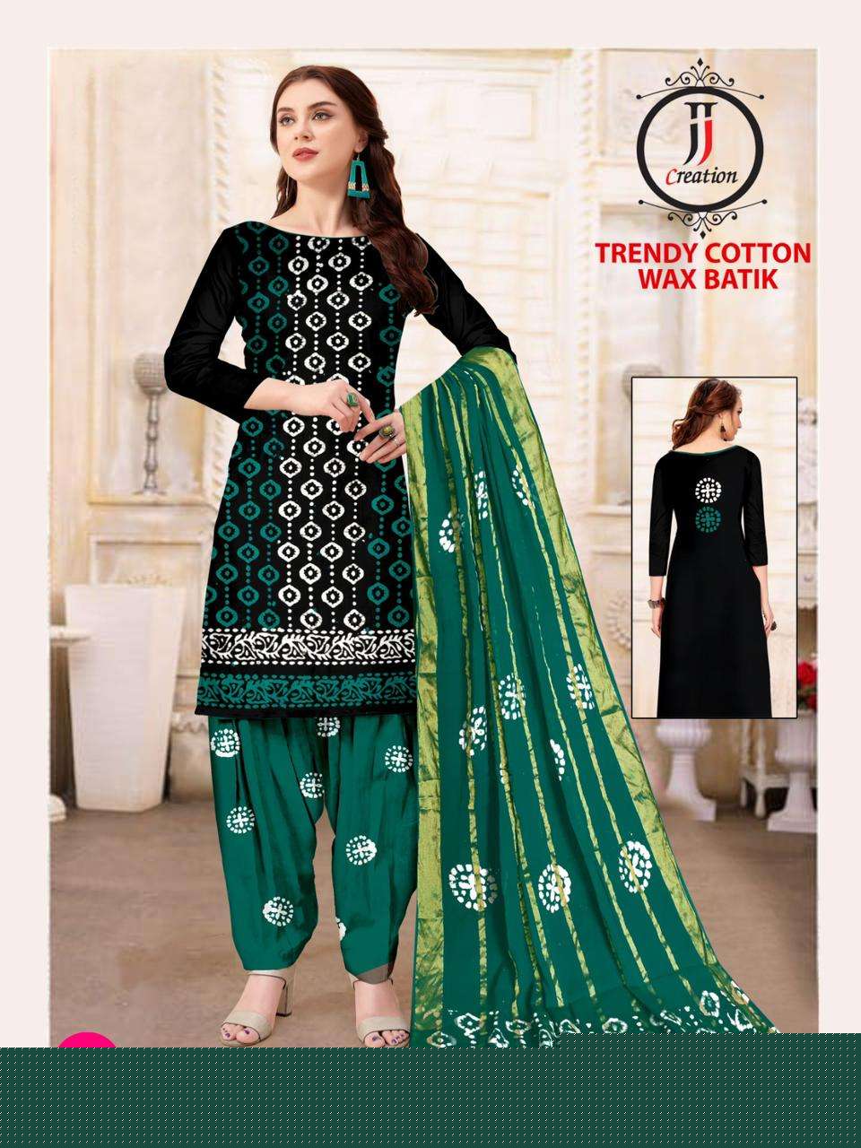 Trendy Cotton Wax Batik By JJ Creation 2587 To 2596 Series Beautiful Stylish Festive Suits Fancy Colorful Casual Wear & Ethnic Wear & Ready To Wear Cotton Print Dresses At Wholesale Price