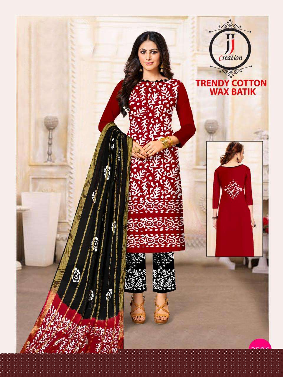 Trendy Cotton Wax Batik By JJ Creation 2587 To 2596 Series Beautiful Stylish Festive Suits Fancy Colorful Casual Wear & Ethnic Wear & Ready To Wear Cotton Print Dresses At Wholesale Price