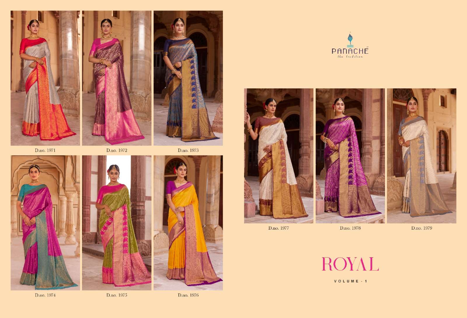 Royal Vol-1 By Panache 1971 To 1979 Series Indian Traditional Wear Collection Beautiful Stylish Fancy Colorful Party Wear & Occasional Wear Silk Sarees At Wholesale Price