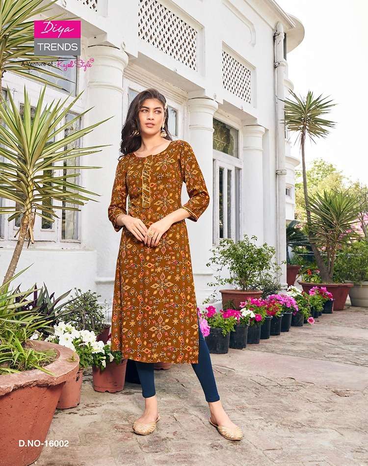 Gardencity Vol-16 By Diya Trends 16001 To 16010 Series Designer Stylish Fancy Colorful Beautiful Party Wear & Ethnic Wear Collection Rayon Prints Kurtis At Wholesale Price