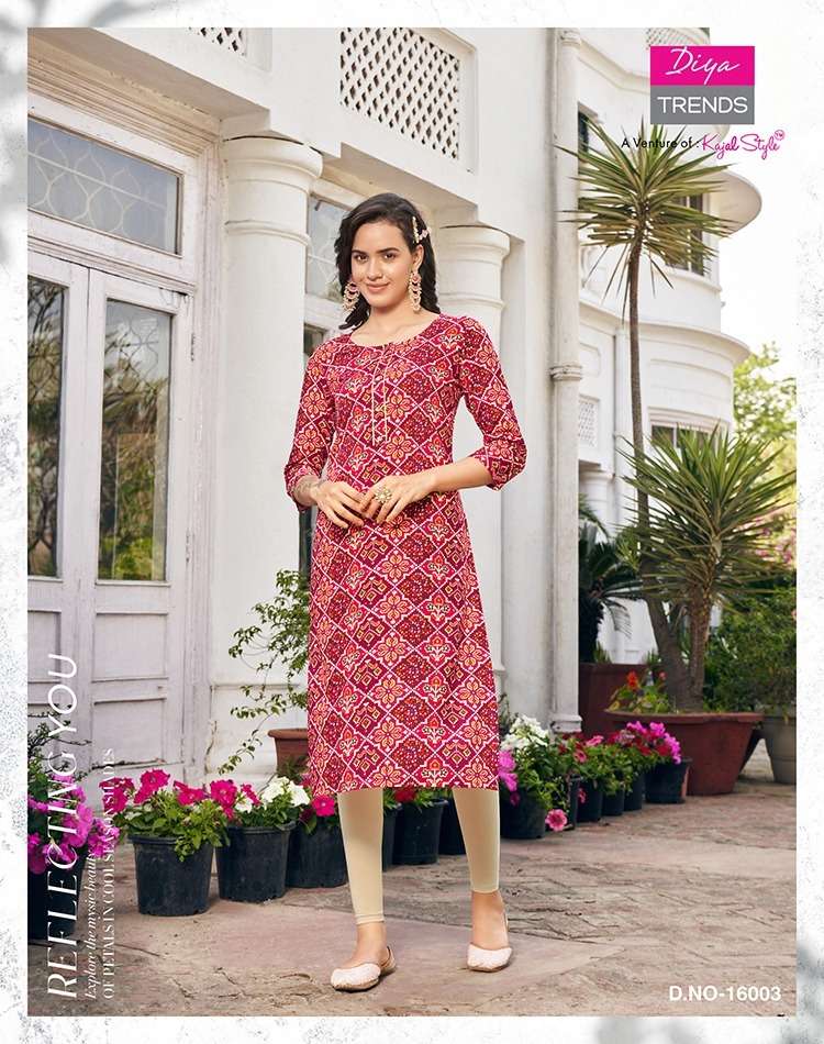 Gardencity Vol-16 By Diya Trends 16001 To 16010 Series Designer Stylish Fancy Colorful Beautiful Party Wear & Ethnic Wear Collection Rayon Prints Kurtis At Wholesale Price