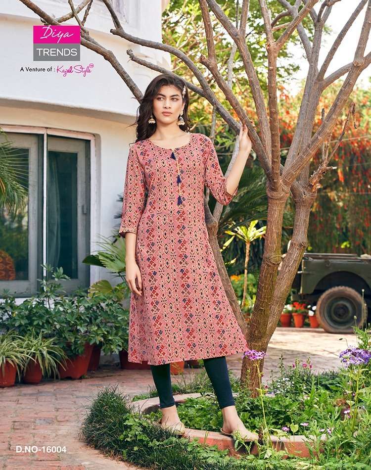 Gardencity Vol-16 By Diya Trends 16001 To 16010 Series Designer Stylish Fancy Colorful Beautiful Party Wear & Ethnic Wear Collection Rayon Prints Kurtis At Wholesale Price