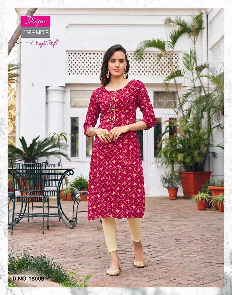 Gardencity Vol-16 By Diya Trends 16001 To 16010 Series Designer Stylish Fancy Colorful Beautiful Party Wear & Ethnic Wear Collection Rayon Prints Kurtis At Wholesale Price