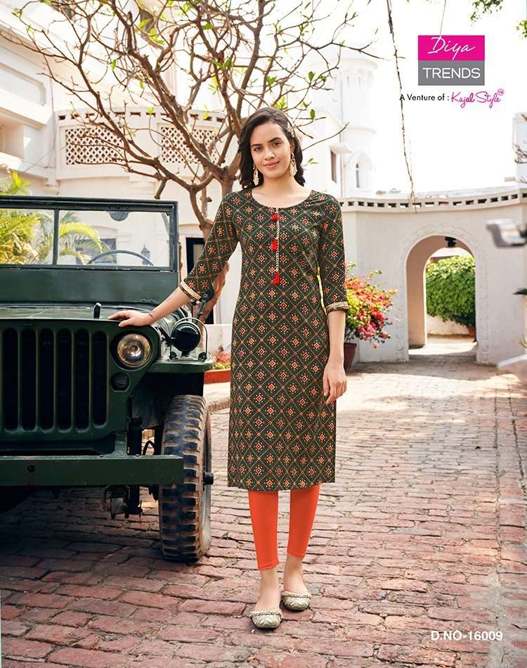 Gardencity Vol-16 By Diya Trends 16001 To 16010 Series Designer Stylish Fancy Colorful Beautiful Party Wear & Ethnic Wear Collection Rayon Prints Kurtis At Wholesale Price