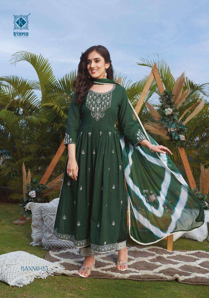 Banno By Kiana 01 To 08 Series Beautiful Festive Suits Colorful Stylish Fancy Casual Wear & Ethnic Wear Pure Cotton Dresses At Wholesale Price