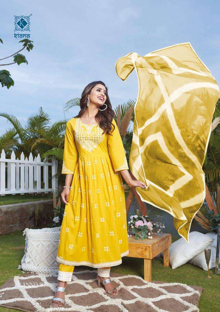 Banno By Kiana 01 To 08 Series Beautiful Festive Suits Colorful Stylish Fancy Casual Wear & Ethnic Wear Pure Cotton Dresses At Wholesale Price