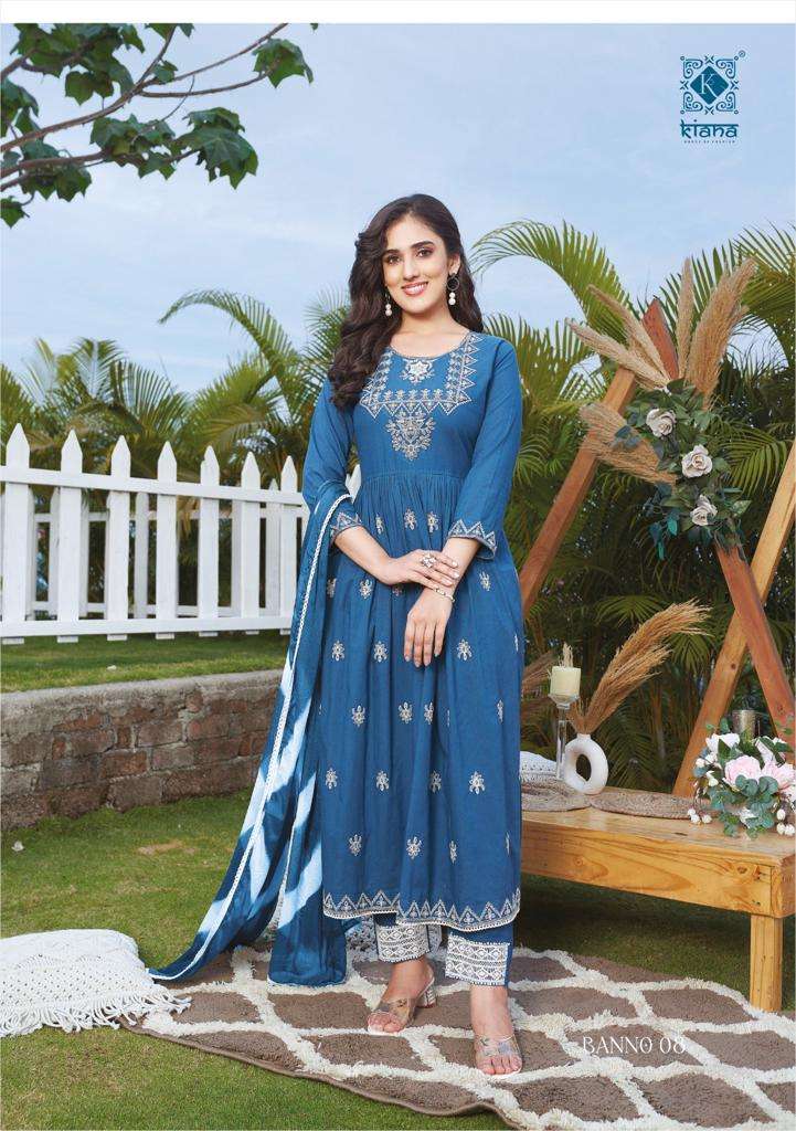 Banno By Kiana 01 To 08 Series Beautiful Festive Suits Colorful Stylish Fancy Casual Wear & Ethnic Wear Pure Cotton Dresses At Wholesale Price