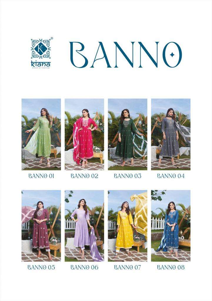 Banno By Kiana 01 To 08 Series Beautiful Festive Suits Colorful Stylish Fancy Casual Wear & Ethnic Wear Pure Cotton Dresses At Wholesale Price