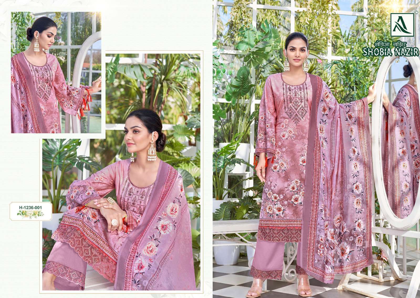Shobia Nazir By Alok Suits 1236-001 To 1236-010 Series Beautiful Stylish Festive Suits Fancy Colorful Casual Wear & Ethnic Wear & Ready To Wear Pure Cambric Digital Print Dresses At Wholesale Price