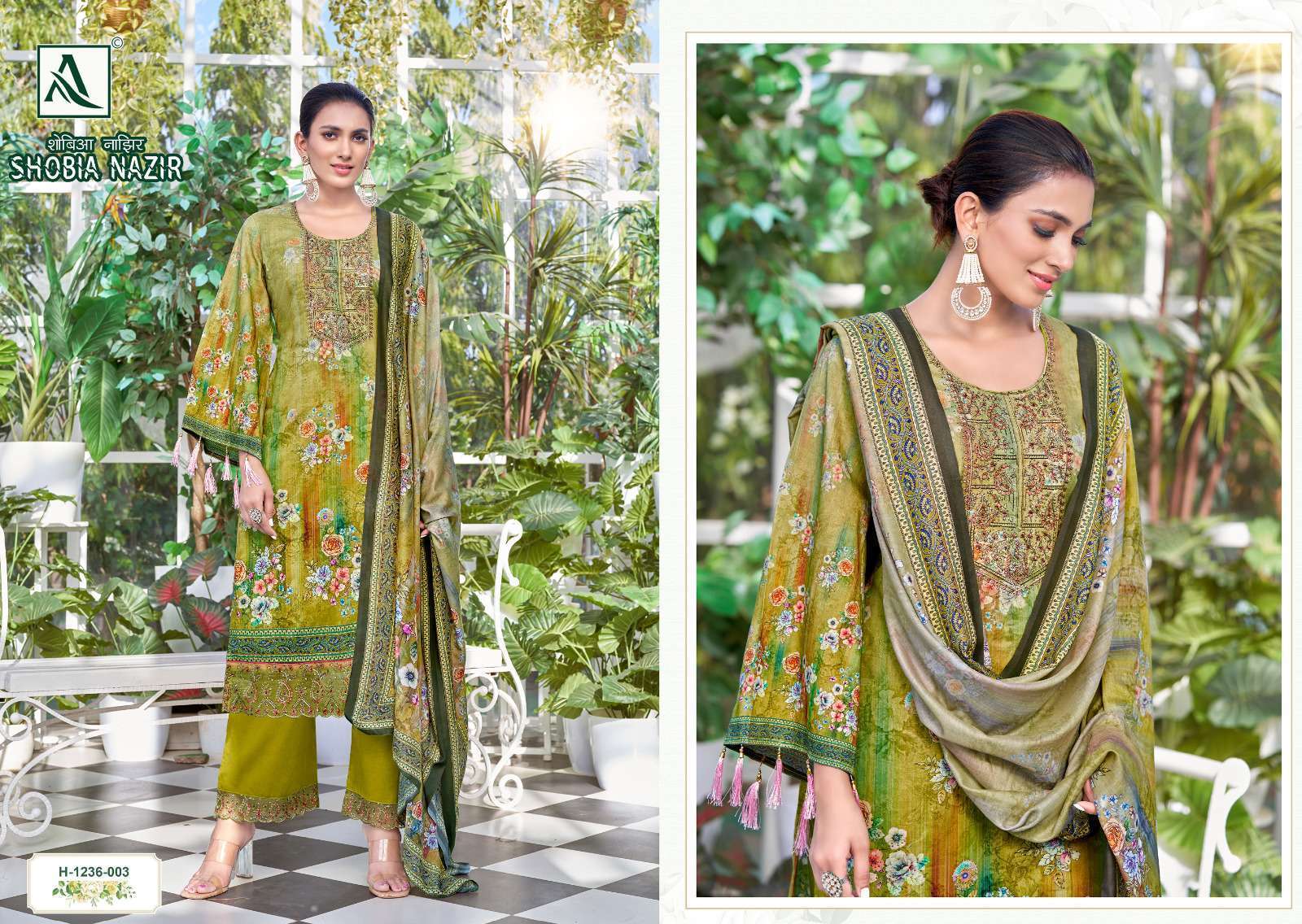 Shobia Nazir By Alok Suits 1236-001 To 1236-010 Series Beautiful Stylish Festive Suits Fancy Colorful Casual Wear & Ethnic Wear & Ready To Wear Pure Cambric Digital Print Dresses At Wholesale Price
